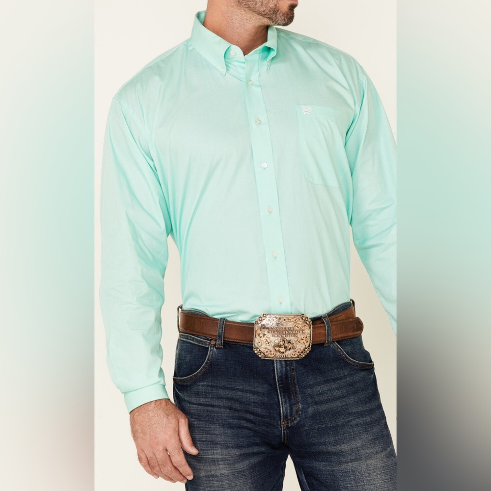 Cinch Men's Solid Long Sleeve Button-Down Western… - image 3